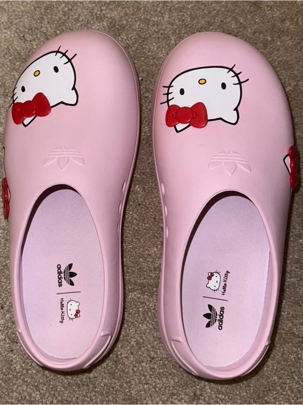 adidas Pink Hello Kitty Slip-On Clogs